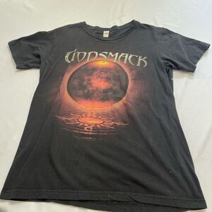 Godsmack 2010 Vintage Band Tour Black Graphic T-Shirt Size Small